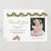 ウィンターオネダーランド誕生日サンキューカード 招待状 (正面/裏面)