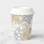 ウィンターオネダーランド誕生日シルバー金ゴールドスノーフレーク 紙コップ (右)