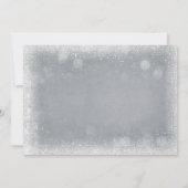 ウィンターオネダーランド誕生日招待状ミントピンクディアー 招待状 (裏面)