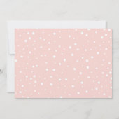 ウィンターオネダーランド誕生日招待状ミントピンクディアー 招待状 (裏面)