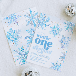 ウィンターオネダーランド誕生日招待状 招待状