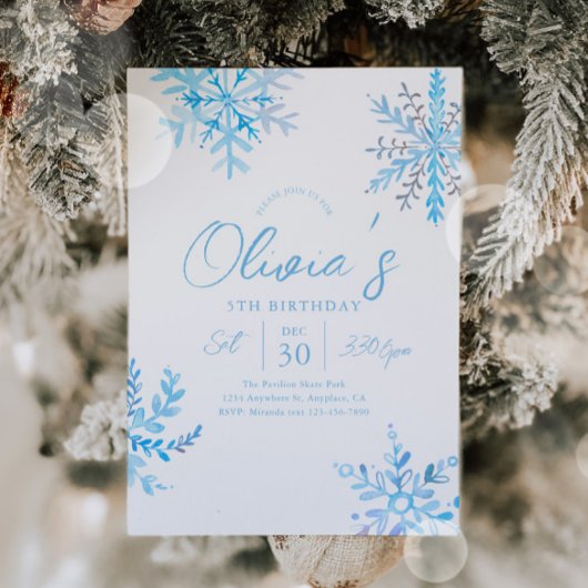 ウィンターオネダーランド誕生日招待状 招待状