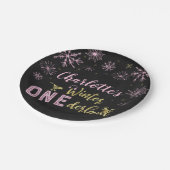 ウィンターオネダーランド誕生日紙プレート雪片 ペーパープレート (アングル)