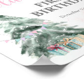 ウィンターオネダーランド誕生日1stスノーフレークスウェルカム ポスター (角)