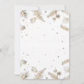 ウィンターオネダーランド金ゴールドとシルバー誕生日1st 招待状 (裏面)