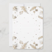 ウィンターオネダーランド金ゴールドとシルバー誕生日1st 招待状 (裏面)