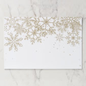 ウィンターオネダーランド金ゴールドスノーフレークランチョンマット ペーパーパッド (正面)