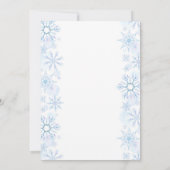 ウィンターオネダーランド1stバースデーガールスノーフレーク 招待状 (裏面)