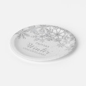 ウィンターオネダーランド1stバースデーシルバー雪 ペーパープレート (アングル)