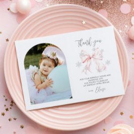 ウィンターオネダーランド1stバースデーフラットサンキューカード サンキューカード