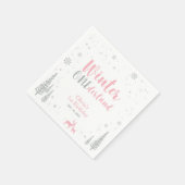 ウィンターオネダーランド1st誕生日パーティーペーパーナプキン スタンダードカクテルナプキン (角)