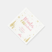 ウィンターオネダーランド1st誕生日パーティーペーパーナプキン スタンダードカクテルナプキン (角)