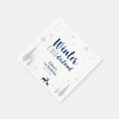 ウィンターオネダーランド1st誕生日パーティーペーパーナプキン スタンダードカクテルナプキン (角)