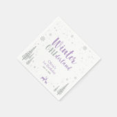 ウィンターオネダーランド1st誕生日パーティーペーパーナプキン スタンダードカクテルナプキン (角)