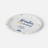 ウィンターオネダーランド1st誕生日パーティー紙プレート ペーパープレート (アングル)