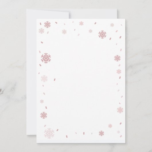 ウィンターオネダーランド1st誕生日招待状ガール 招待状 (裏面)