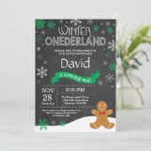 ウィンターオネダーランド1st誕生日招待状 招待状 (スタンド正面)