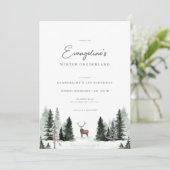 ウィンターオネダーランド1st誕生日招待状 招待状 (スタンド正面)