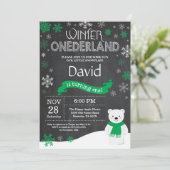 ウィンターオネダーランド1st誕生日招待状 招待状 (スタンド正面)