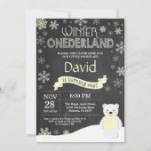 ウィンターオネダーランド1st誕生日招待状 招待状 (正面)