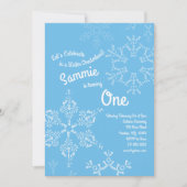 ウィンターオネダーランド1st誕生日招待状 招待状 (正面)