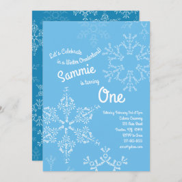 ウィンターオネダーランド1st誕生日招待状 招待状