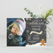 ウィンターオネダーランド1st誕生日招待状 招待状 (スタンド正面)