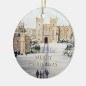 ウィンターオンウィンザーキャッスル絵画ランドスケーズ セラミックオーナメント (左)