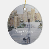 ウィンターオンウィンザーキャッスル絵画ランドスケーズ セラミックオーナメント (左)