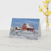 ウィンターオンザファーム カード (黄色い花)