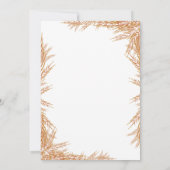 ウィンターオンダーランドの最初の誕生日パーティー 招待状 (裏面)