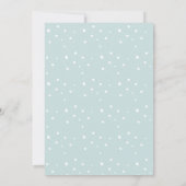 ウィンターオンダーランドウッドランドアニマルズブルー誕生日 招待状 (裏面)