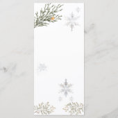 ウィンターオンダーランドウッドランドアニマルファースト誕生日 メニュー (裏面)