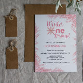 ウィンターオンダーランドガールファースト誕生日パーティー 招待状