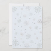 ウィンターオンダーランドクリスマスサンタ小妖精や小人1st Birthday 招待状 (裏面)