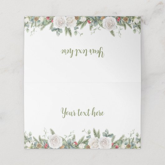 ウィンターオンダーランドクリスマスフード座席表 プレイスカード (外部開封)