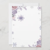 ウィンターオンダーランドスノーバースデーパーティー招待状 招待状 (裏面)