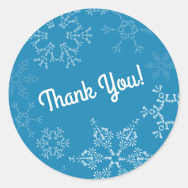 ウィンターオンダーランドスノーフレークキッド1st誕生日パーティー ラウンドシール