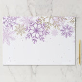 ウィンターオンダーランドスノーフレークパープル金ゴールド紙パッド ペーパーパッド (インサイチュ)