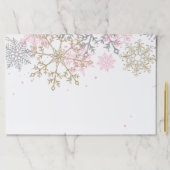 ウィンターオンダーランドスノーフレークピンク金ゴールド ペーパーパッド (インサイチュ)