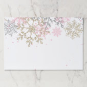 ウィンターオンダーランドスノーフレークピンク金ゴールド ペーパーパッド (正面)