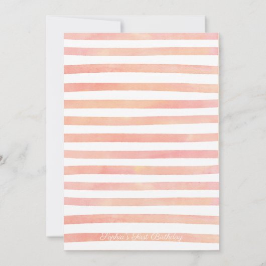 ウィンターオンダーランドスノーフレークファースト誕生日 招待状 (裏面)