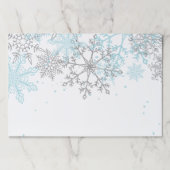 ウィンターオンダーランドスノーフレークブルーシルバー紙パッド ペーパーパッド (正面)