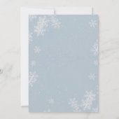 ウィンターオンダーランドスノーフレークホリデイ1st誕生日 招待状 (裏面)