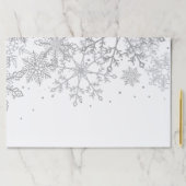 ウィンターオンダーランドスノーフレーク誕生日ランチョンマット ペーパーパッド (インサイチュ)