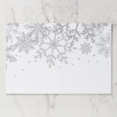 ウィンターオンダーランドスノーフレーク誕生日ランチョンマット ペーパーパッド (正面)