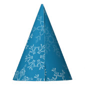 ウィンターオンダーランドスノーフレーク1st誕生日パーティー パーティーハット (裏面)