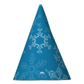 ウィンターオンダーランドスノーフレーク1st誕生日パーティー パーティーハット (右)