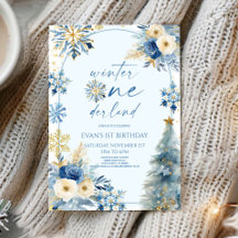 ウィンターオンダーランドスノーフレーク1st誕生日パーティー