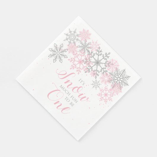 ウィンターオンダーランドスノーモアおもしろいナプキン スタンダードランチョンナプキン (角)